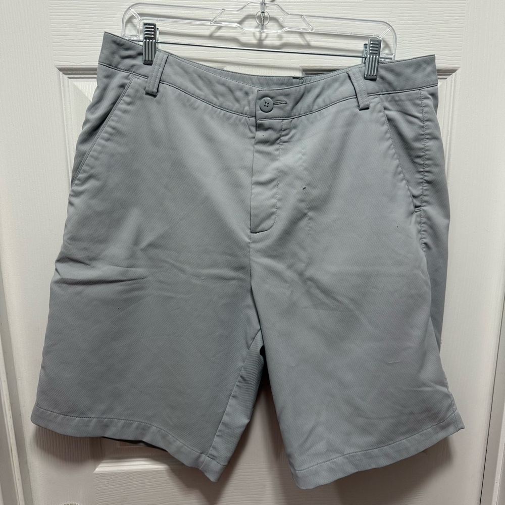 Puma Men's Light Gray Flat Front Shorts